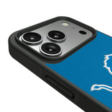 Detroit Lions Personalized Stripe Bump Phone Case for Apple iPhone