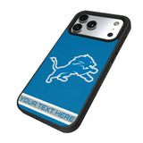 Detroit Lions Personalized Stripe Bump Phone Case for Apple iPhone