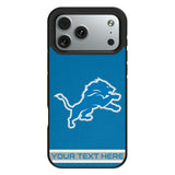 Detroit Lions Personalized Stripe Bump Phone Case for Apple iPhone