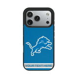 Detroit Lions Personalized Stripe Bump Phone Case for Apple iPhone
