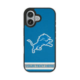Detroit Lions Personalized Stripe Bump Phone Case for Apple iPhone