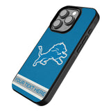 Detroit Lions Personalized Stripe Bump Phone Case for Apple iPhone