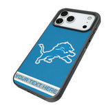Detroit Lions Personalized Stripe Bump Phone Case for Apple iPhone