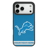 Detroit Lions Personalized Stripe Bump Phone Case for Apple iPhone