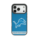 Detroit Lions Personalized Stripe Bump Phone Case for Apple iPhone