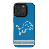 Detroit Lions Personalized Stripe Bump Phone Case for Apple iPhone