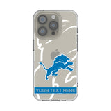 Detroit Lions Personalized Tilt Clear Phone Case for Apple iPhone