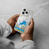 Detroit Lions Personalized Tilt Glitter Phone Case for Apple iPhone
