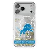 Detroit Lions Personalized Tilt Glitter Phone Case for Apple iPhone