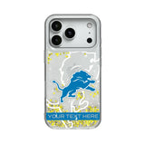 Detroit Lions Personalized Tilt Glitter Phone Case for Apple iPhone