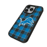 Detroit Lions Plaid MagSafe Compatible Phone Case for Apple iPhone