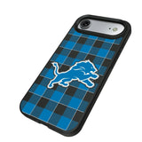 Detroit Lions Plaid MagSafe Compatible Phone Case for Apple iPhone