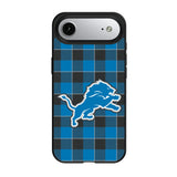 Detroit Lions Plaid MagSafe Compatible Phone Case for Apple iPhone