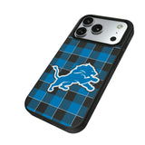 Detroit Lions Plaid MagSafe Compatible Phone Case for Apple iPhone