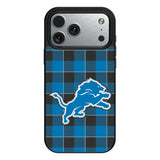 Detroit Lions Plaid MagSafe Compatible Phone Case for Apple iPhone