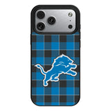 Detroit Lions Plaid MagSafe Compatible Phone Case for Apple iPhone