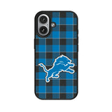 Detroit Lions Plaid MagSafe Compatible Phone Case for Apple iPhone