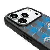 Detroit Lions Plaid MagSafe Compatible Phone Case for Apple iPhone