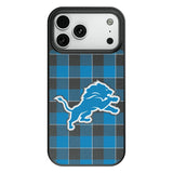 Detroit Lions Plaid MagSafe Compatible Phone Case for Apple iPhone