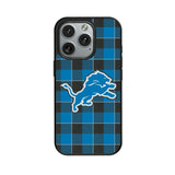 Detroit Lions Plaid MagSafe Compatible Phone Case for Apple iPhone