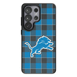 Detroit Lions Plaid MagSafe Compatible Phone Case for Samsung Galaxy 26 Series