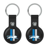 Detroit Lions Retro Insignia Black Airtag Holder 2-Pack