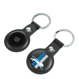Detroit Lions Retro Insignia Black Airtag Holder 2-Pack
