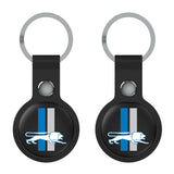 Detroit Lions Retro Insignia Black Airtag Holder 2-Pack
