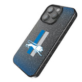 Detroit Lions Retro Linen Black Bling Phone Case for Apple iPhone