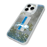 Detroit Lions Retro Linen Glitter Phone Case for Apple iPhone
