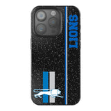 Detroit Lions Retro Sidebar Black Bling Phone Case for Apple iPhone