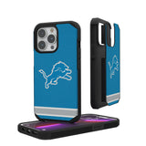 Detroit Lions Stripe Rugged Phone Case for Apple iPhone