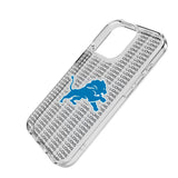 Detroit Lions Text Backdrop Clear Phone Case for Apple iPhone