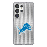 Detroit Lions Text Backdrop Clear Phone Case for Samsung Galaxy