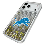 Detroit Lions Text Backdrop Glitter Phone Case for Apple iPhone