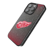 Detroit Red Wings Linen Black Bling Phone Case for Apple iPhone