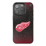 Detroit Red Wings Linen Black Bling Phone Case for Apple iPhone