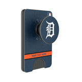 Detroit Tigers Personalized Endzone Solid PopSockets MagSafe-Compatible PopWallet+