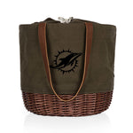 Miami Dolphins - Coronado Canvas and Willow Basket Tote