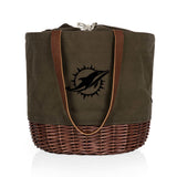 Miami Dolphins - Coronado Canvas and Willow Basket Tote