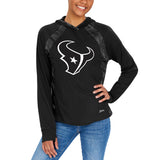 ZUBAZ NFL WOMEN'S HOUSTON TEXANS ELEVATED HOODIE W/ BLACK VIPER PRINT-Large