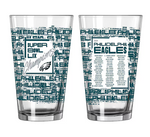 Philadelphia Eagles Super Bowl LIX Champions 16oz. Roster Pint Glass