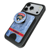 Florida Panthers Ice Wordmark PopSockets MagSafe-Compatible PopWallet+