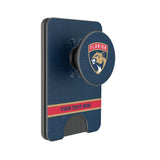 Florida Panthers Personalized Endzone Solid PopSockets MagSafe-Compatible PopWallet+