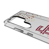 Florida State University Seminoles Athletic Wordmark Confetti Clear Phone Case for Samsung Galaxy