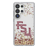 Florida State University Seminoles Athletic Wordmark Confetti Clear Phone Case for Samsung Galaxy