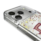 Florida State University Seminoles Athletic Wordmark Confetti Glitter Phone Case for Apple iPhone