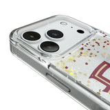 Florida State University Seminoles Athletic Wordmark Confetti Glitter Phone Case for Apple iPhone
