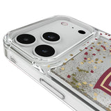 Florida State University Seminoles Athletic Wordmark Confetti Glitter Phone Case for Apple iPhone