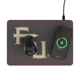 Florida State University Seminoles Athletic Wordmark Linen 15-Watt Wireless Charger and Mouse Pad